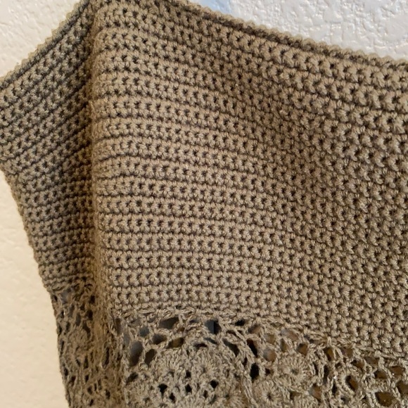 🎉SALE🎉 CARMEN MARC VALVO Green Crochet Lace Midi Dress M - Picture 12 of 17